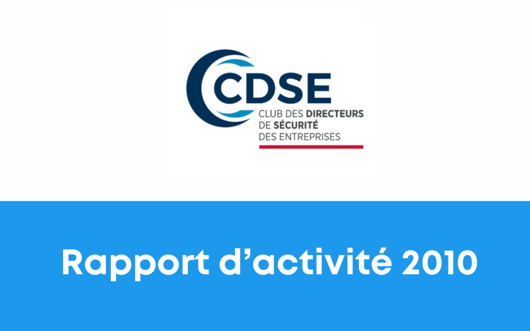 Rapport d&rsquo;activité 2010 du CDSE