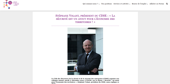 Interview de Stéphane Volant au FFSU : « La sécurité est un atout pour l’économie des territoires ! »