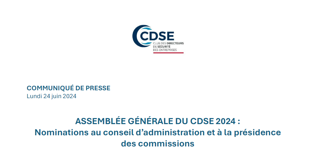 Communiqué de presse de l’assemblée générale du CDSE juin 2024